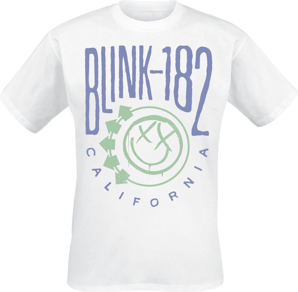 Blink-182 T-Shirt Herren Cali Smile weiß Band-Merch, Bands 100% Baumwolle 3XL