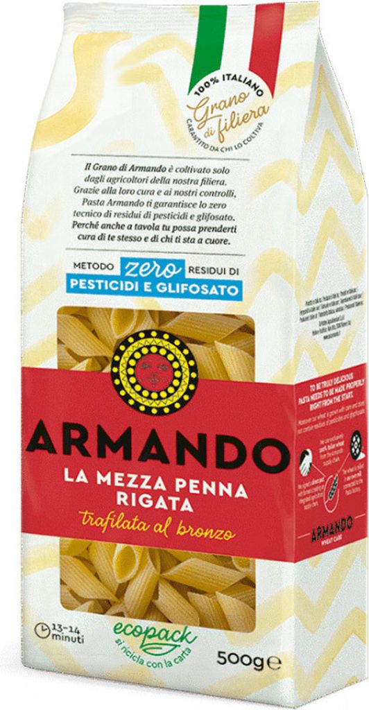 12x Armando Pasta Artigianale - La Mezza Penna Rigata - Produktbild 