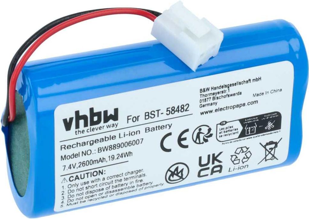 vhbw Akku kompatibel mit Bestway Poolsauger (2600 mAh, 7,4 Produktbild 