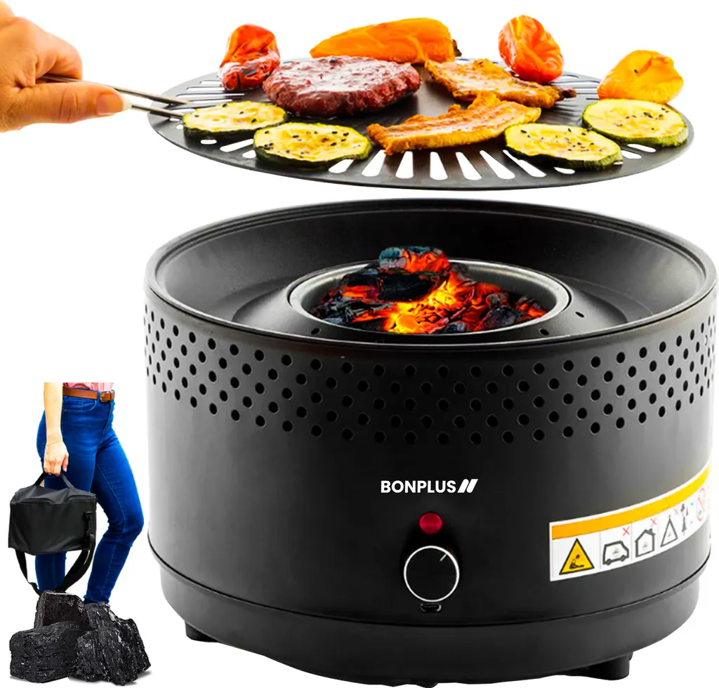 Barbecue à charbon de table sans fumée Bonplus BP idéal pour le balcon