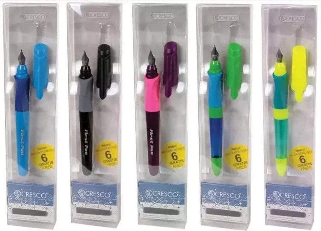 First Pen Füllfederhalter + 6 Patronen (gemischt) – Cresco