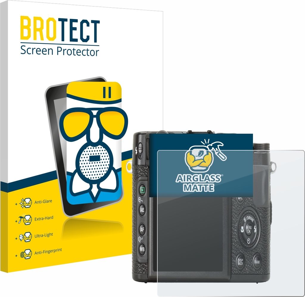 BROTECT Entspiegelungs Schutzglas für Fujifilm X10 Schutzfolie Panzer Folie Glas Display Schutz matt