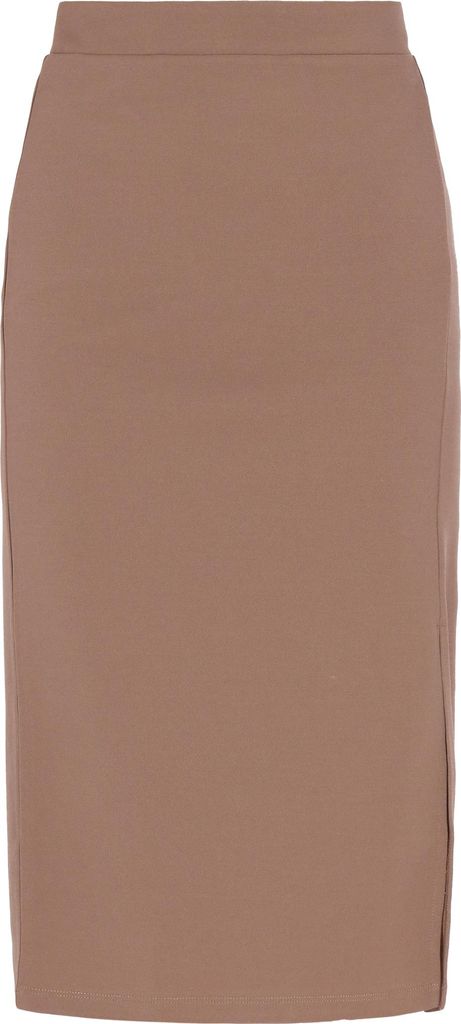 Damen Rock XL Beige schmal geschnitten mit Seitenschlitz aus der Classic Look Kollektion