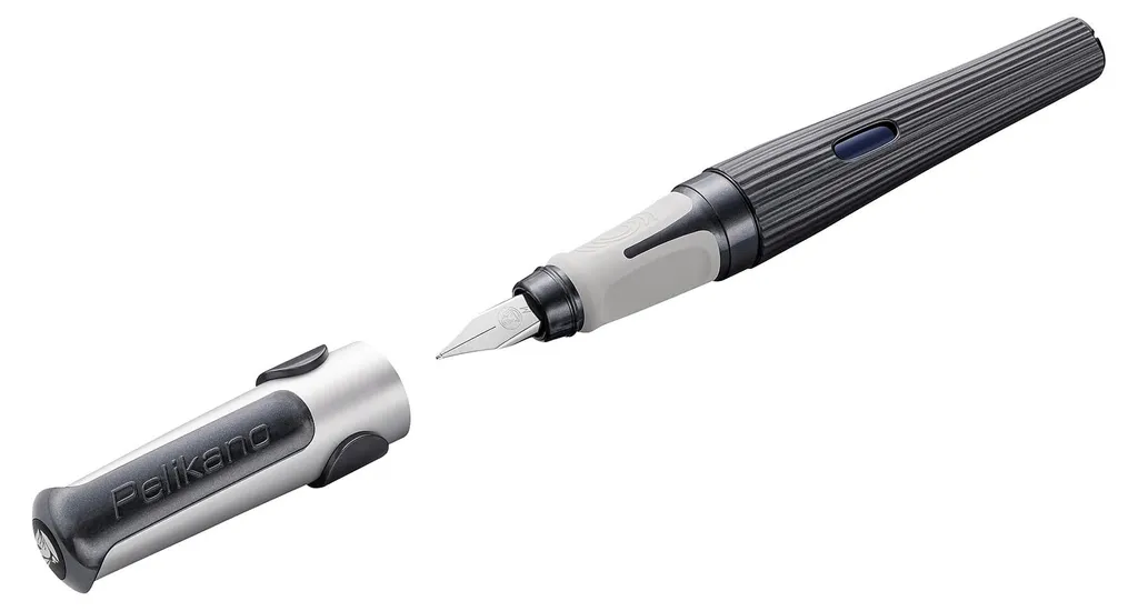 Pelikan Pelikano Structure Stylo Plume Gris M avec Grip Droitier