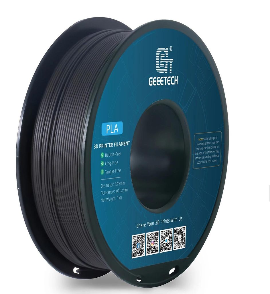 PLA Holzfilament - 3D-Drucker-Filament - Durchmesser 1,75 mm - Spule 1 kg - Für FDM 3D-Drucker - Vakuumverpackt - Ebenholz