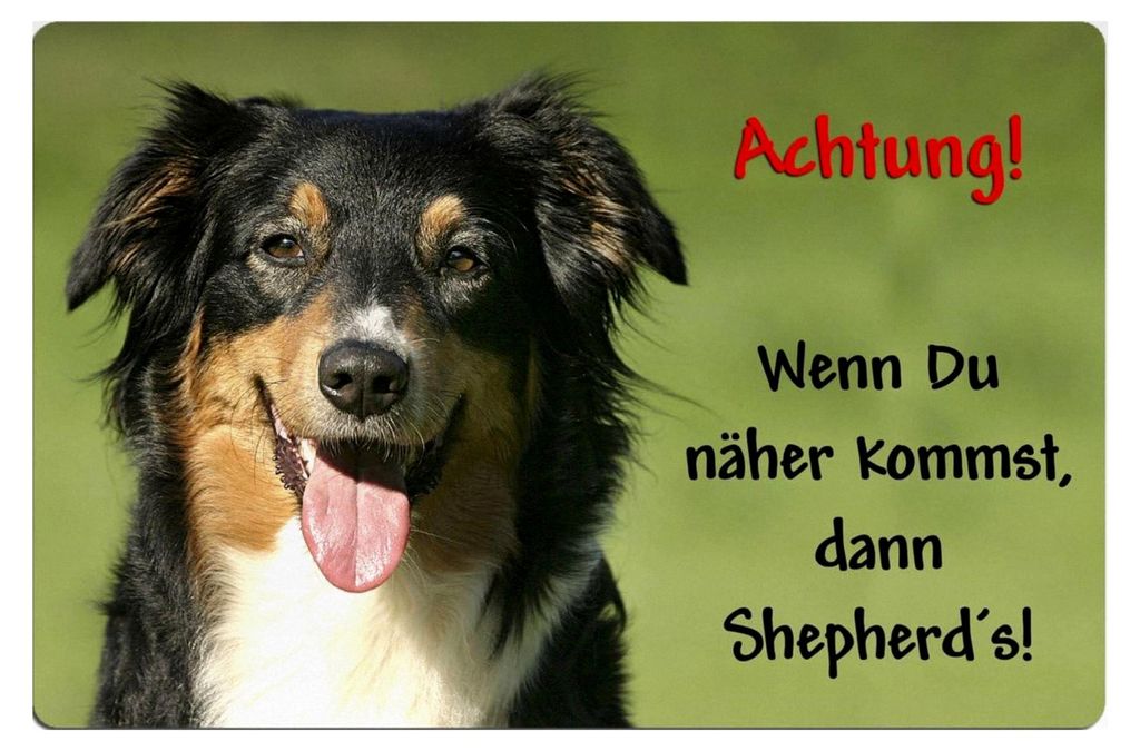 Australian Shepherd - Metall Warnschild Hundeschild