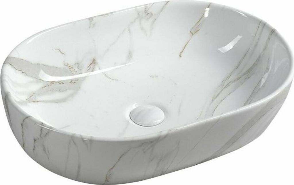 DALMA Keramik-Waschtisch 59x42 cm, carrara