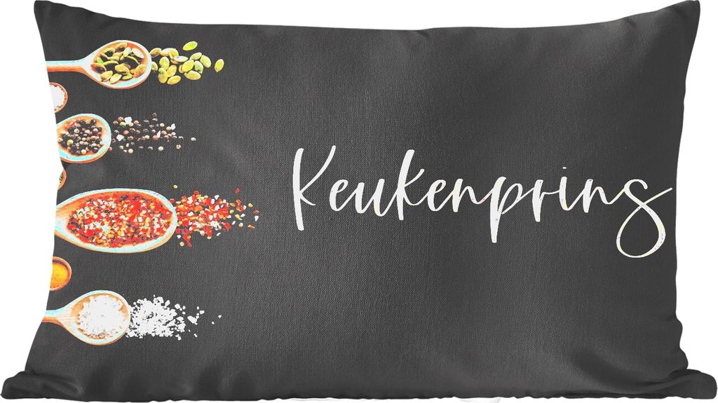 MuchoWow Zierkissen Sofakissen Wohnzimmer Dekokissen 50x30 cm Männer - Küchenprinz - Zitate - Küche - Sprichwörter - Wohnzimmerdekoration - P...
