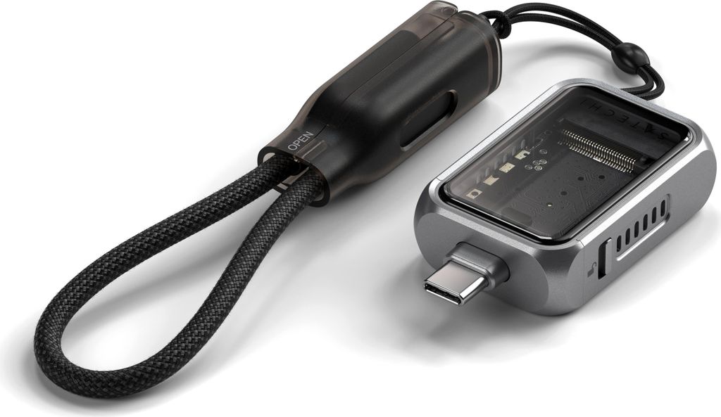 Satechi mini NVME SSD Gehäuse – 1x M.2 NVMe 2230 SSD-Slot – USB-C 3.2 Gen 2 Typ-C (1250 MB/s) – Kompaktes und tragbares Design