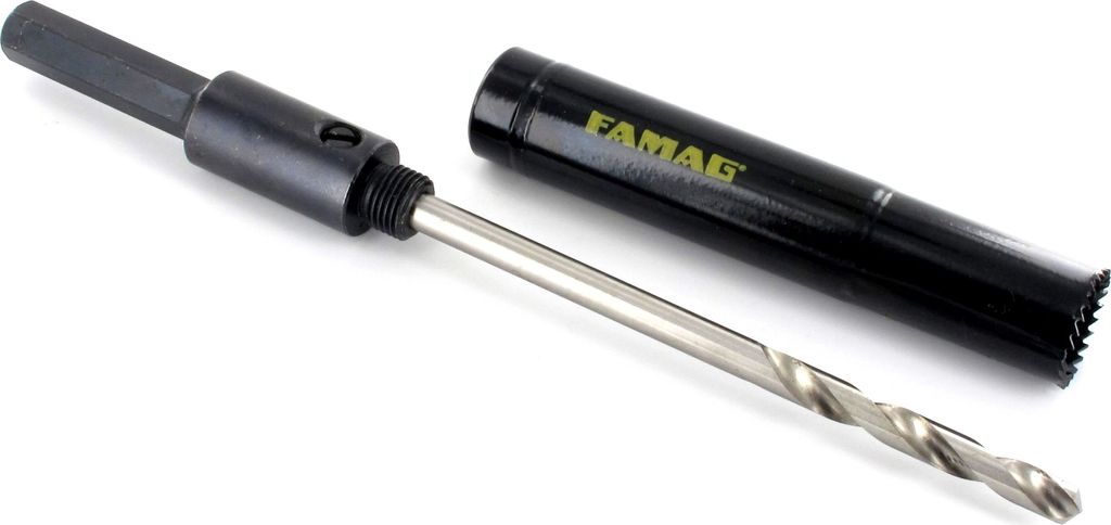 Famag Rollladenlochsäge inkl,Schaft und Vorbohrer 22 mm 2174.022