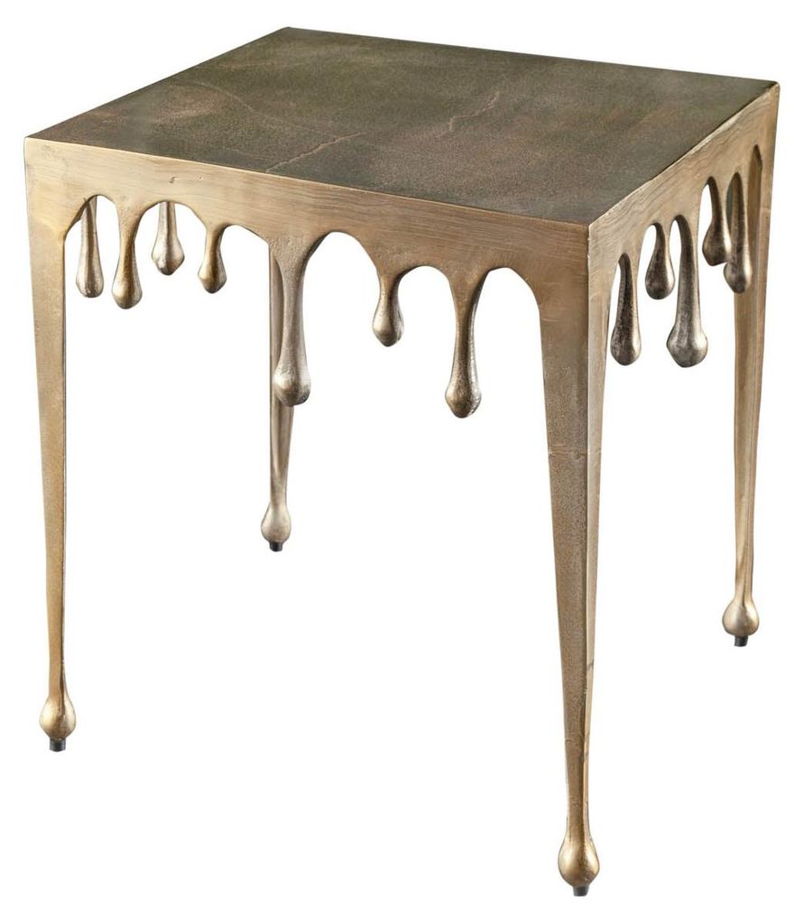 Table d'appoint 50 cm, design doré, table moderne pour Image du produit 