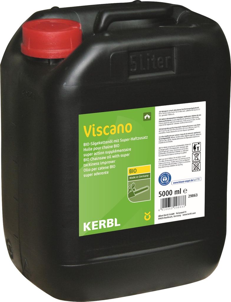 KERBL -Sägekettenöl Viscano Inhalt 5 Liter, umweltfreundlich