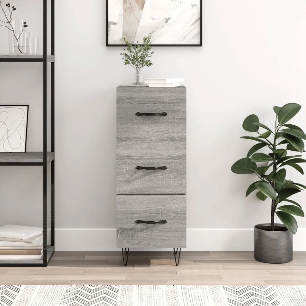 Mobile Credenza Grigio Sonoma 34,5x34x90 cm - Design Minimalista vidaXL