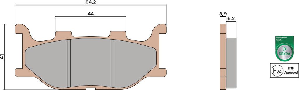 Malossi BRAKE PADS MHR SYNT Homologierte Bremsbeläge