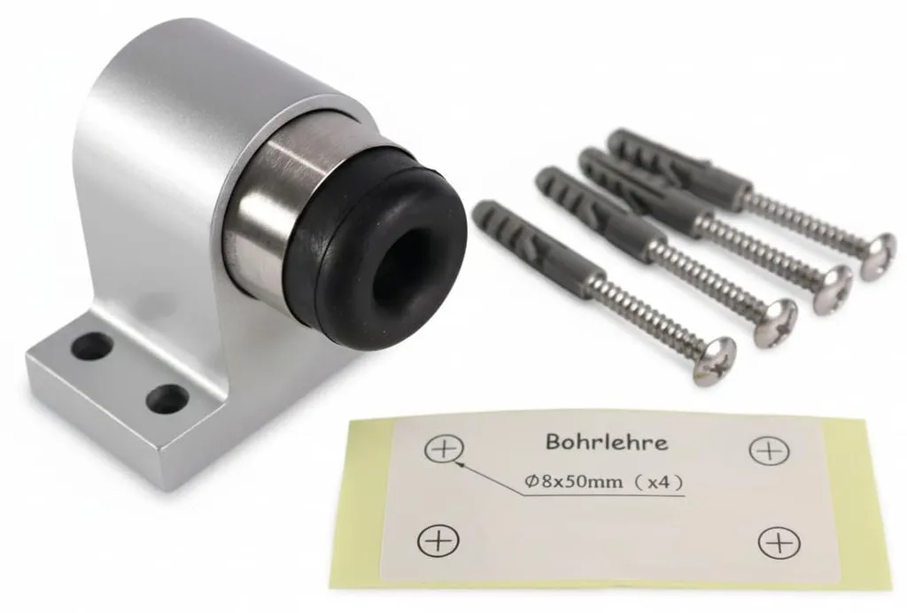 Butée de porte en fonte d'aluminium avec amortisseur de choc intégré