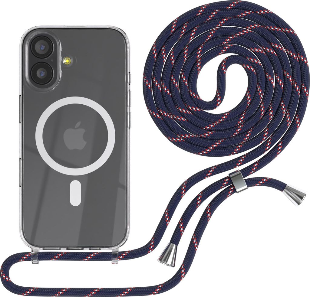 EAZY CASE - Handykette kompatibel mit Apple iPhone 17, Kette zum Umhängen, Handyhülle stoßfest, Silikonhülle mit Band, Transparente Hülle, Ban...