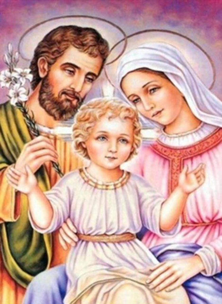 Diamantmosaik Jesus und die Heilige Familie 30x40 cm Creative Diamonds