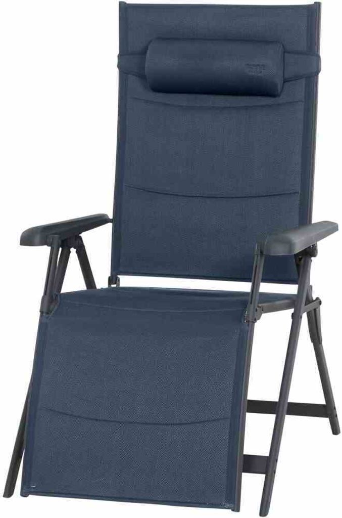 Siena Garden Camping Stuhl Relax Premium in blau, Aluminium/ 2D Mesh