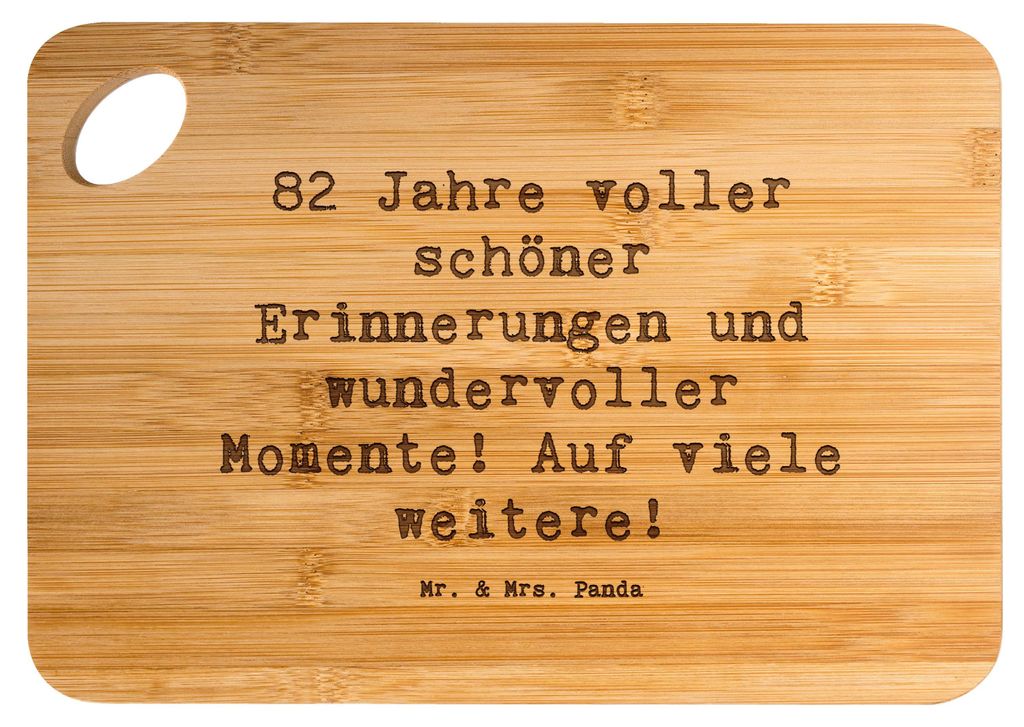 Mr. & Mrs. Panda Holzbrett Spruch 82. Geburtstag - Produktbild 
