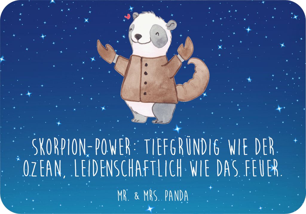 Mr. & Mrs. Panda magnet Skorpion Astrologie - Sternenhimmel Blau - Geschenk, Kühlschrankmagnet, whiteboardmagnet, rechteckmagnet, Tierkreiszeichen...