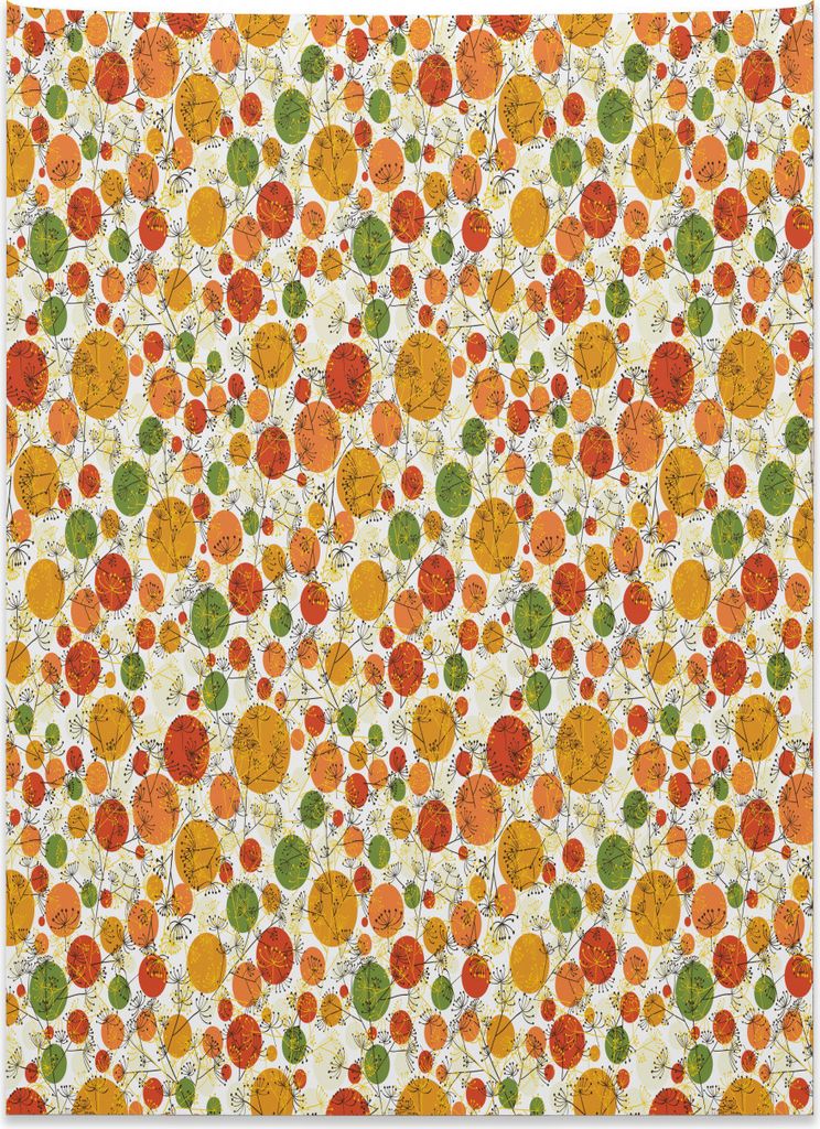 Abakuhaus Löwenzahn Wandteppich, Zusammensetzung der Kreise aus Weiches Mikrofaser Stoff Kein Verblassen Klare Farben Waschbar, 110 x 150 cm, Mehr...