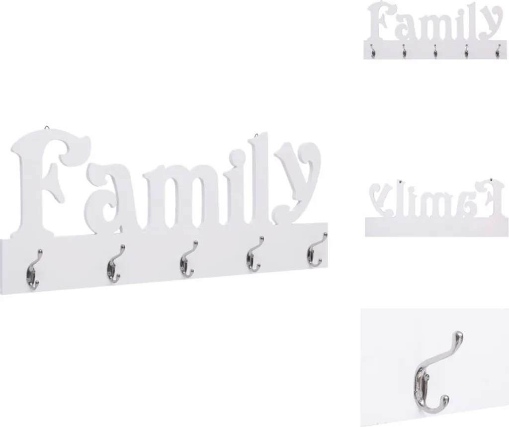 Portemanteau mural FAMILY - Gagnez de la place et rangez votre Entrée 74 cm