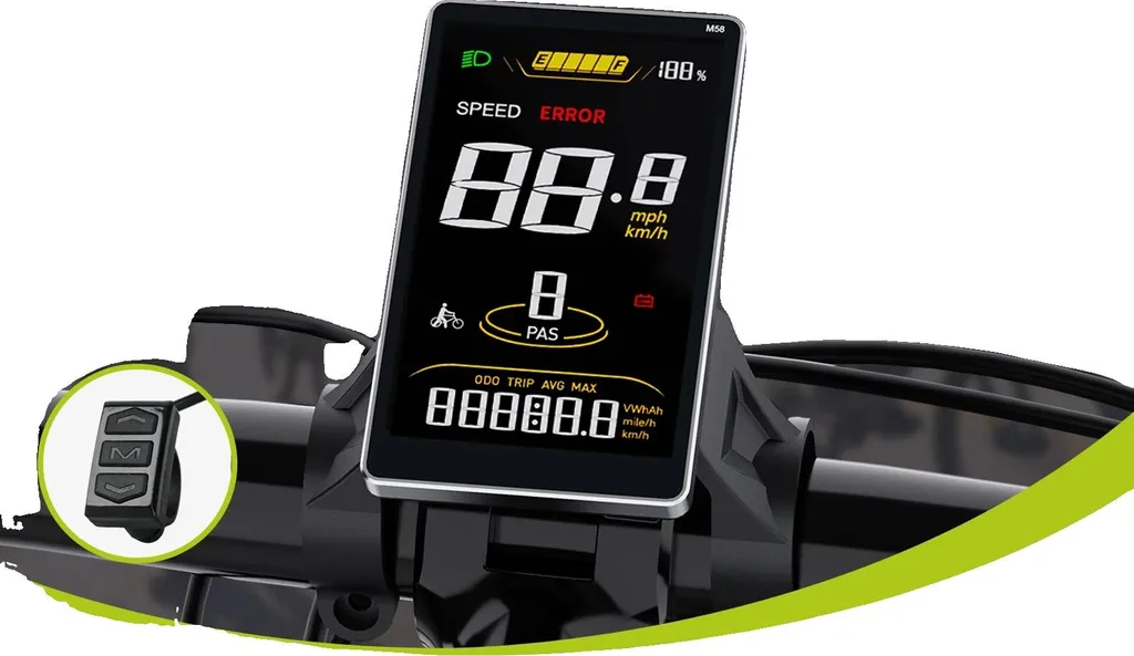 Écran SW2-M58 Couleur UART avec affichage LCD pour vélo électrique