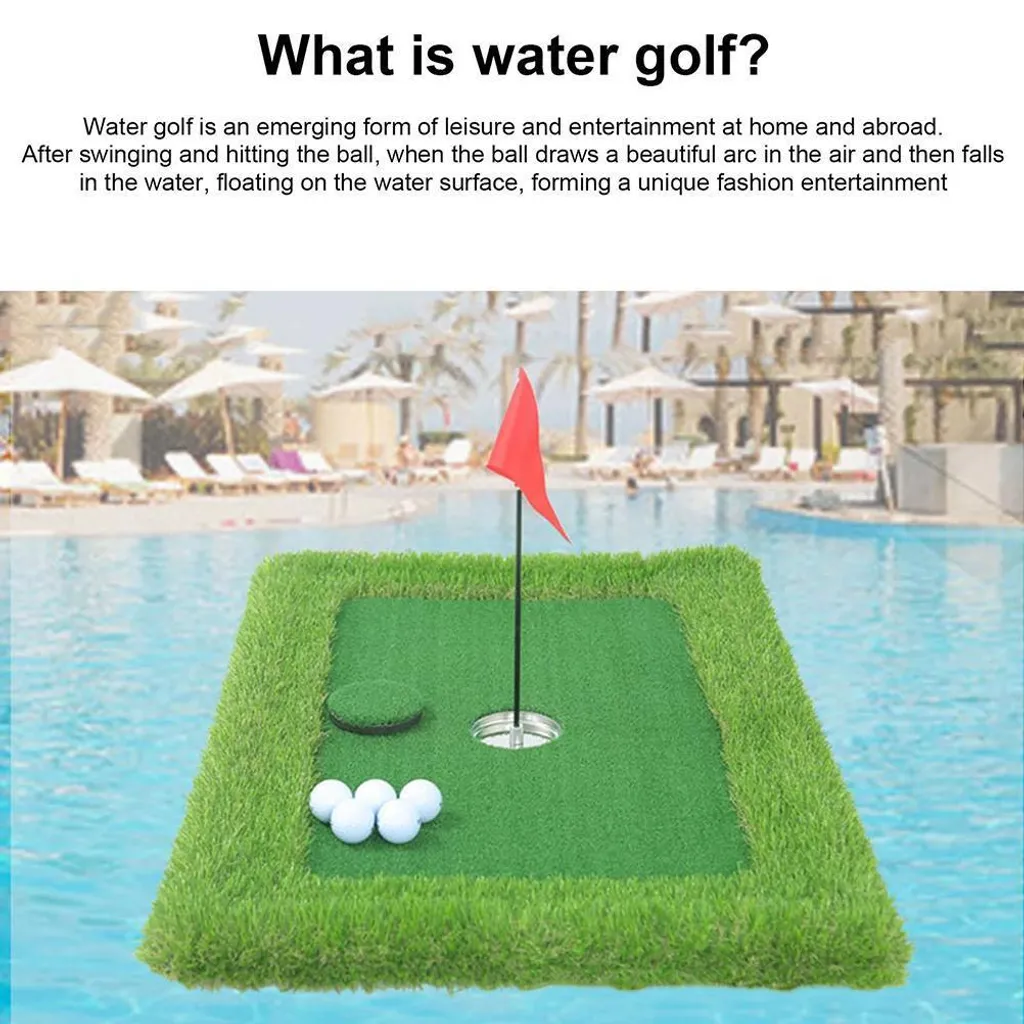Jeu de piscine flottant golf pour animation de cour et d'extérieur - 9