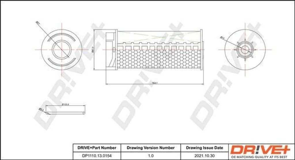 Dr!ve+ DP1110.13.0154 - OE 500054702 Kraftstofffilter für A4 (8D), Punto, Maverick, Transit, XK (X150), E-Klasse (W211), Sprinter (W903), Twingo I...