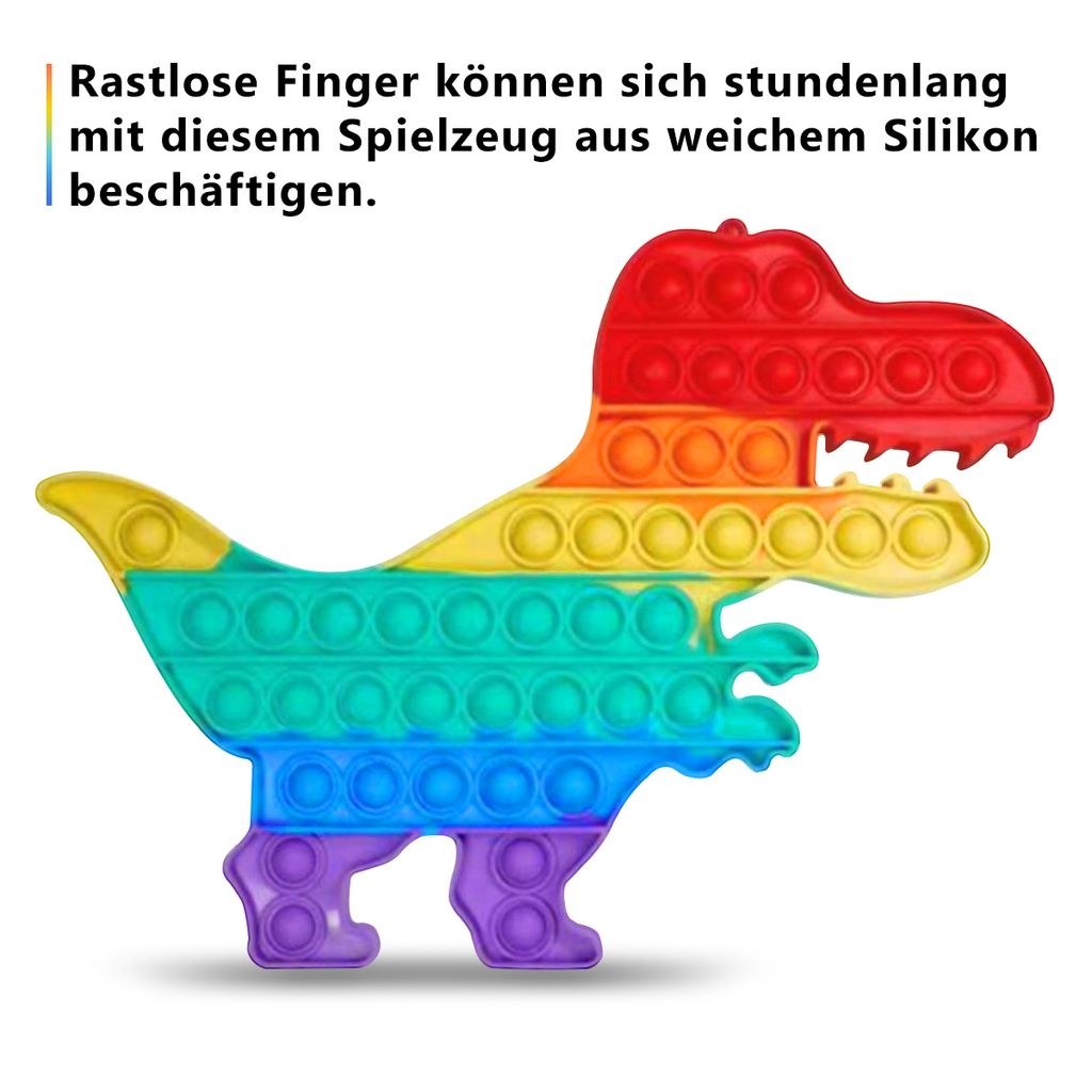 Push It Fidget Toy Dinosaurier 29cm Bubble Pop Anti Stress Produktbild 3
