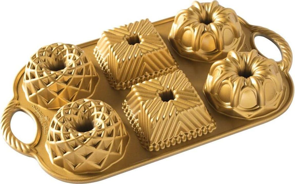 NORDIC WARE Form für 6 kleine Puppen 3 Formen, gold 1,4 l