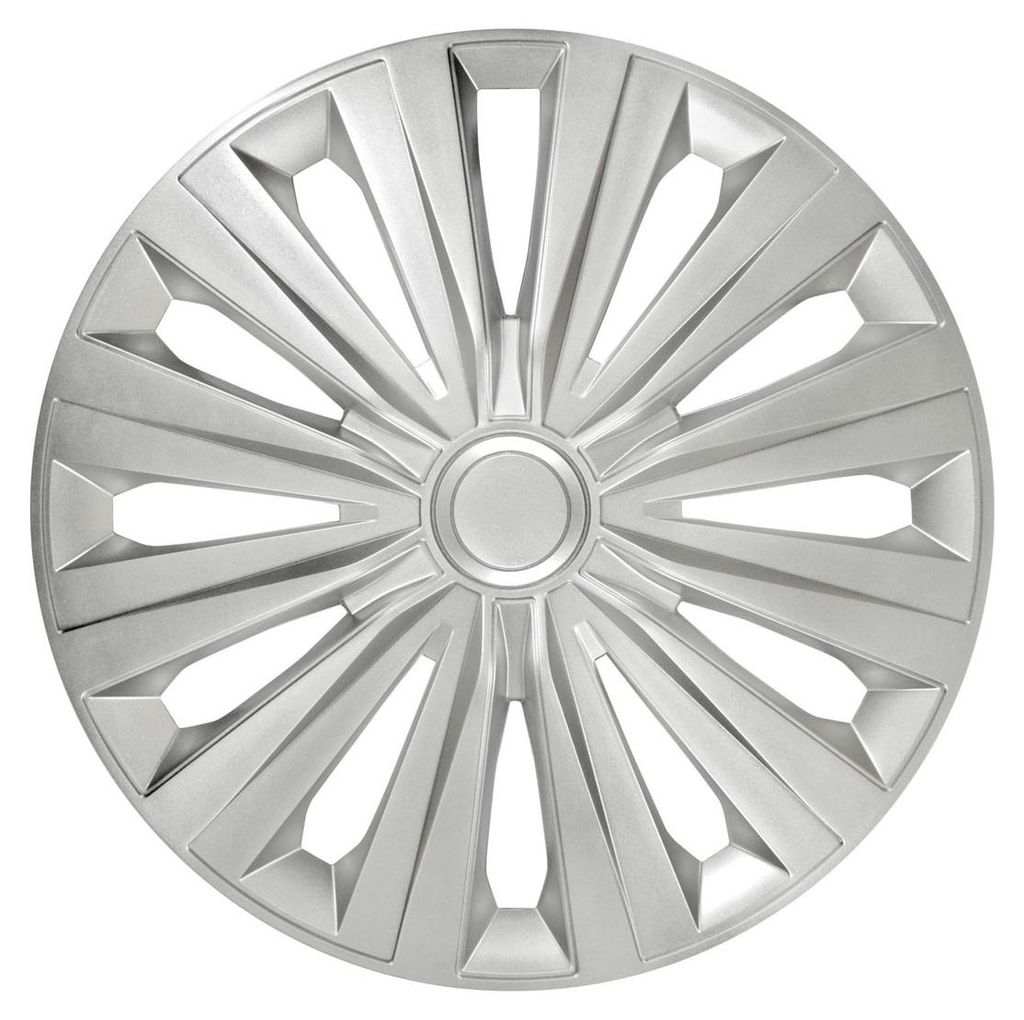 Multi Silver Pilot 4-Rad-Zierkappen - 15" Doppelschicht-ABS Grau lackiert