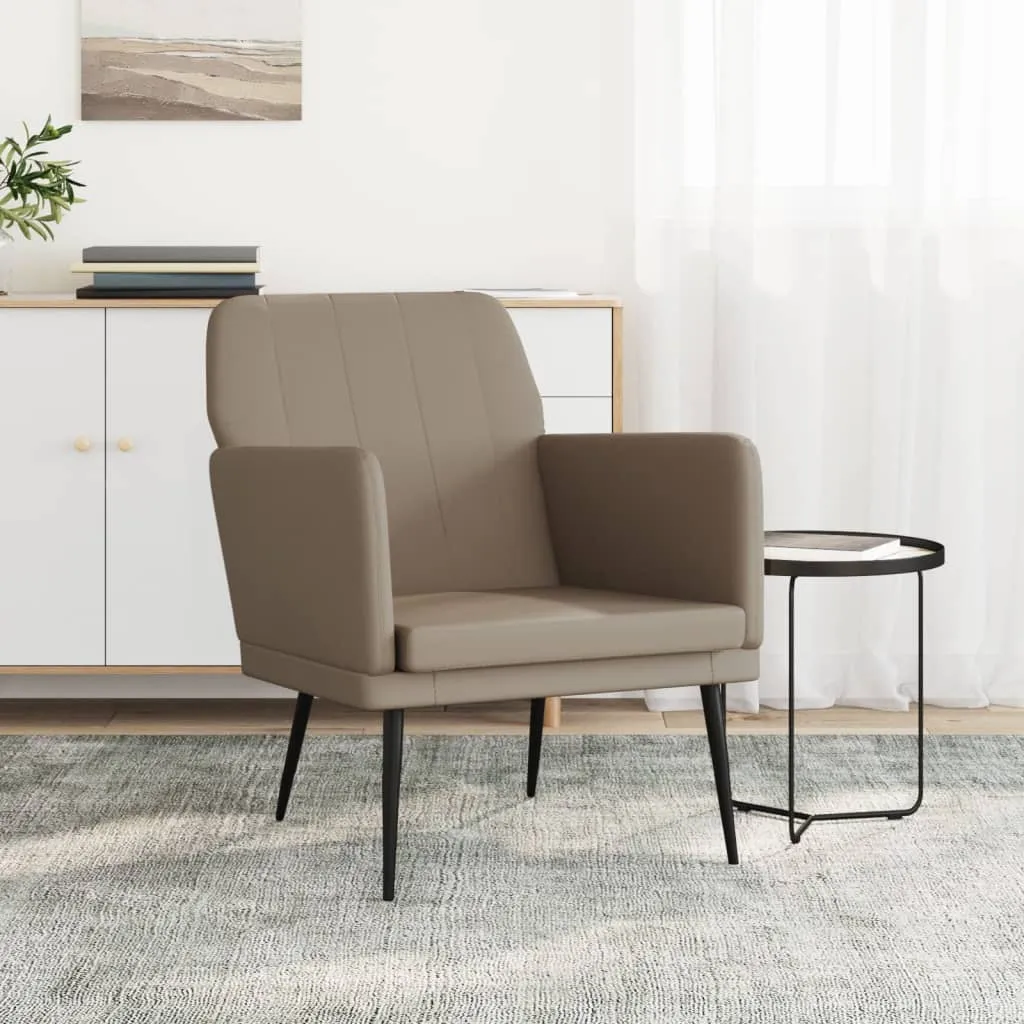 Fauteuil de lecture marron cappuccino idéal pour petit salon et bureau