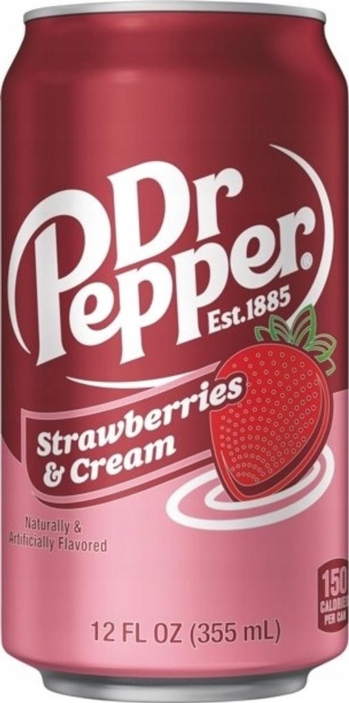 Sycený nápoj Dr Pepper Strawberries & Cream 355 ml Obrázek produktu 