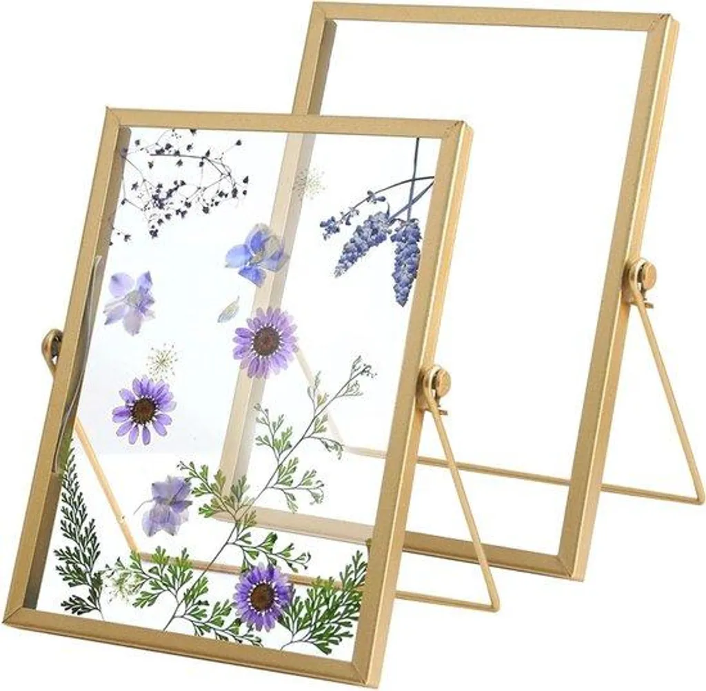 Cadre doré 15x20 cm en métal design minimaliste avec verre double