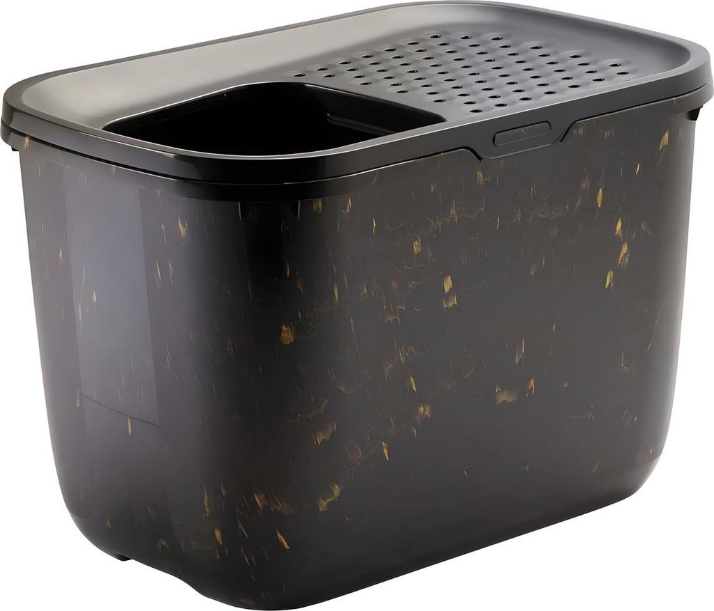SAVIC Katzentoilette Hop In schwarz/gold Produktbild 