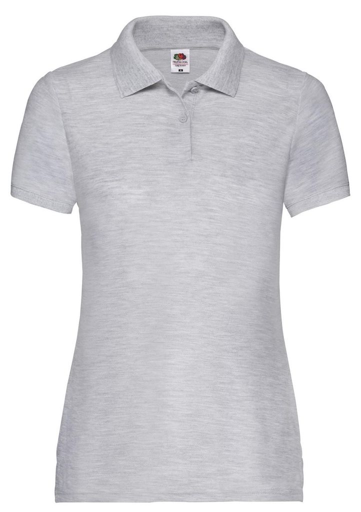 Fruit of the Loom - Poloshirt für Damen LT1865 (XS) (Grau meliert)