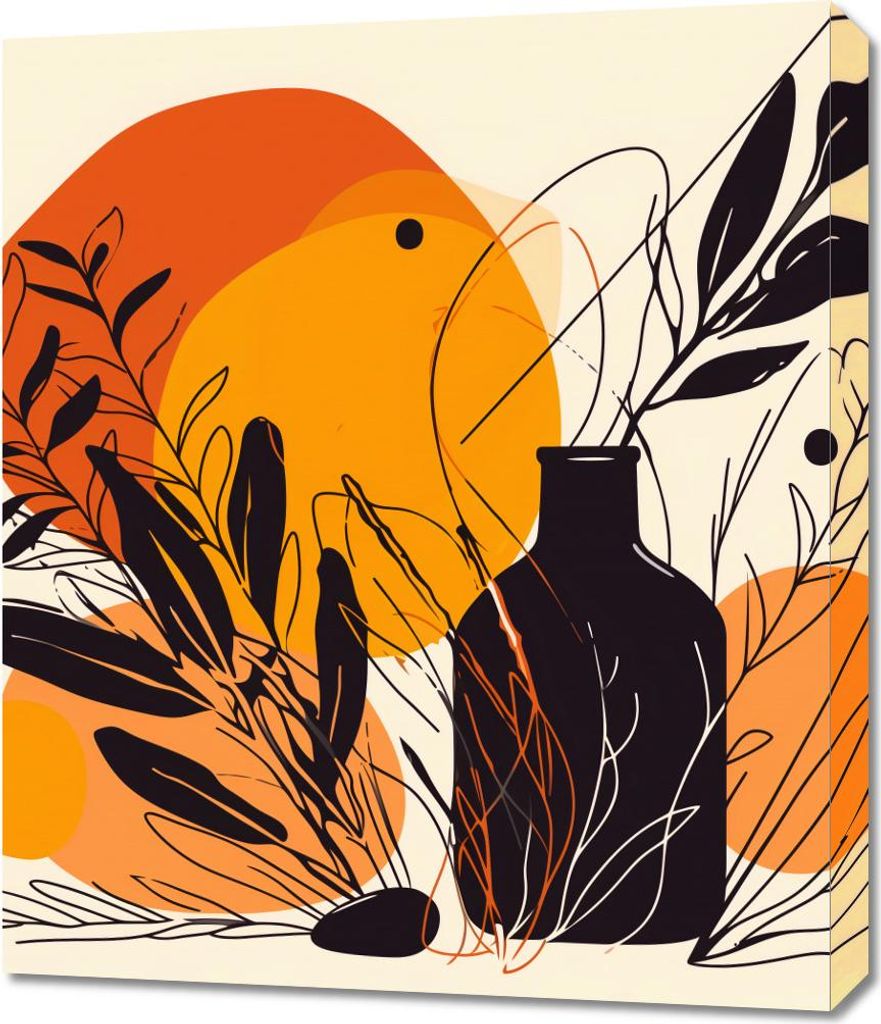 Bild 60x70cm Leuchtender Sonnenuntergang