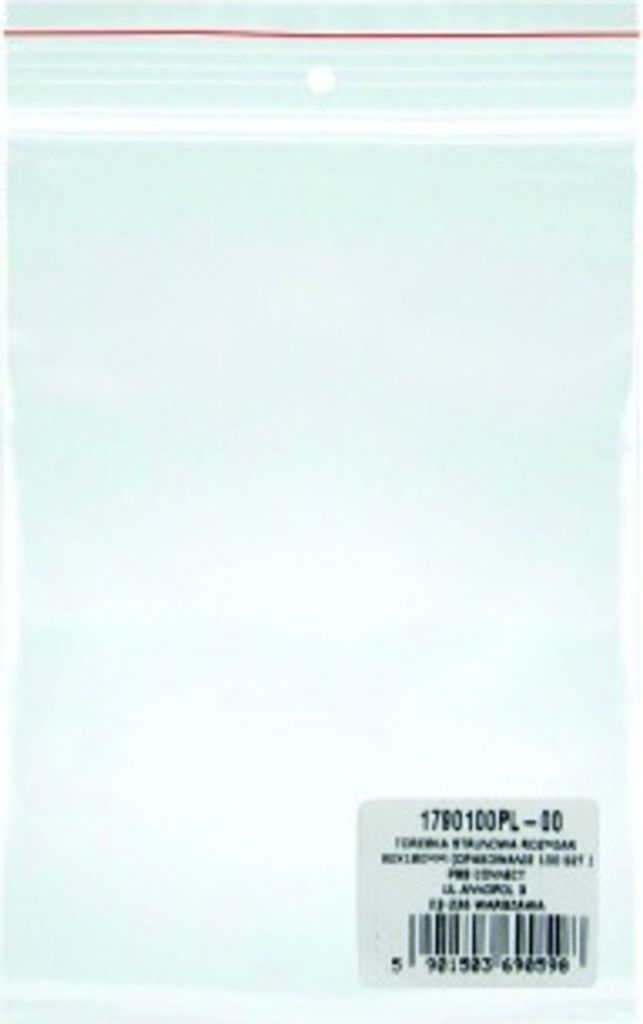 LDPE durchsichtiger 8x18cm Ziplock-Beutel 100 Stk