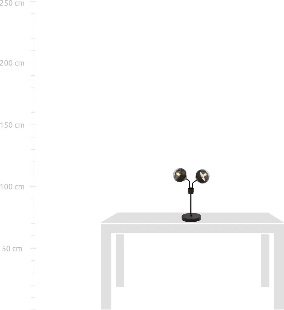 Lampe de chevet à double éclairage E14 NOVA LN2 au design noir élégant