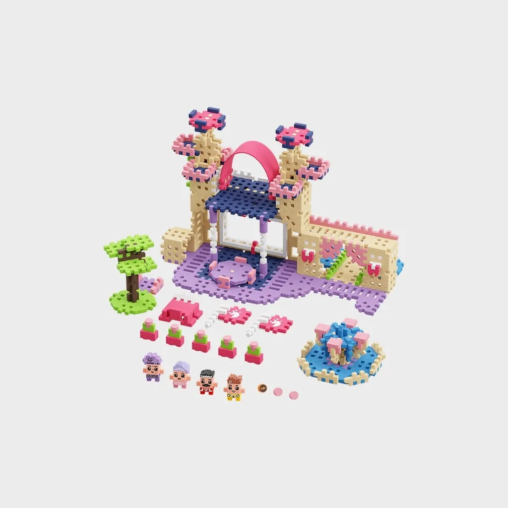 Jeu de construction Mini Waffle Princesse 280 pièces - Blocs souples - 14