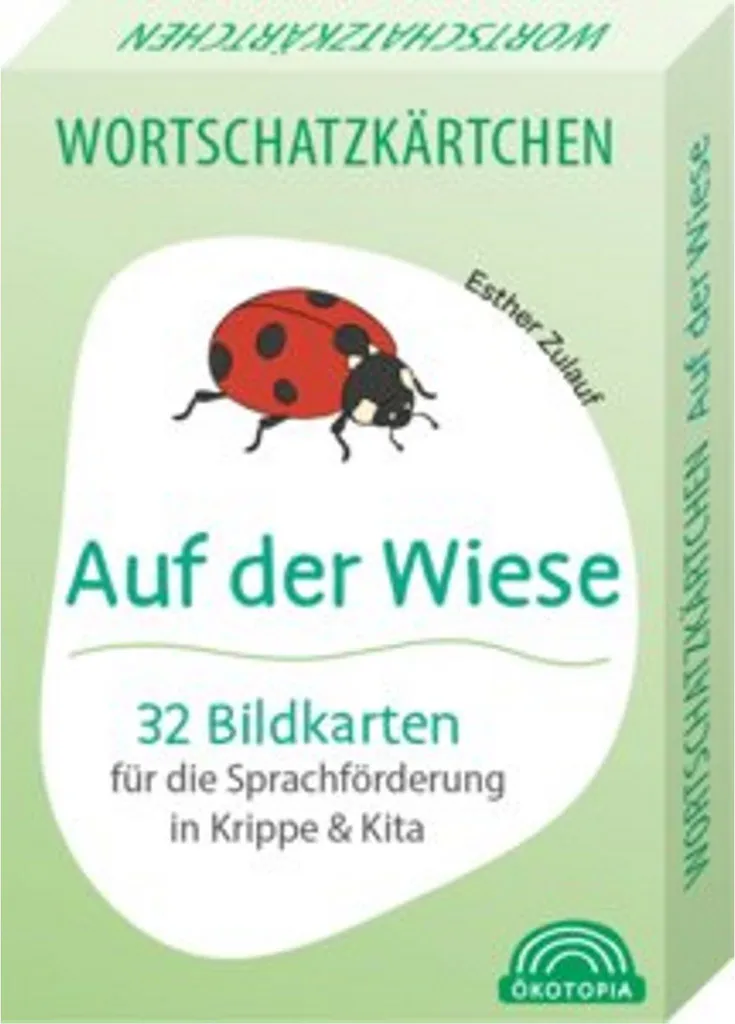 Imagier éducatif Auf der Wiese pour apprendre le vocabulaire de la prairie