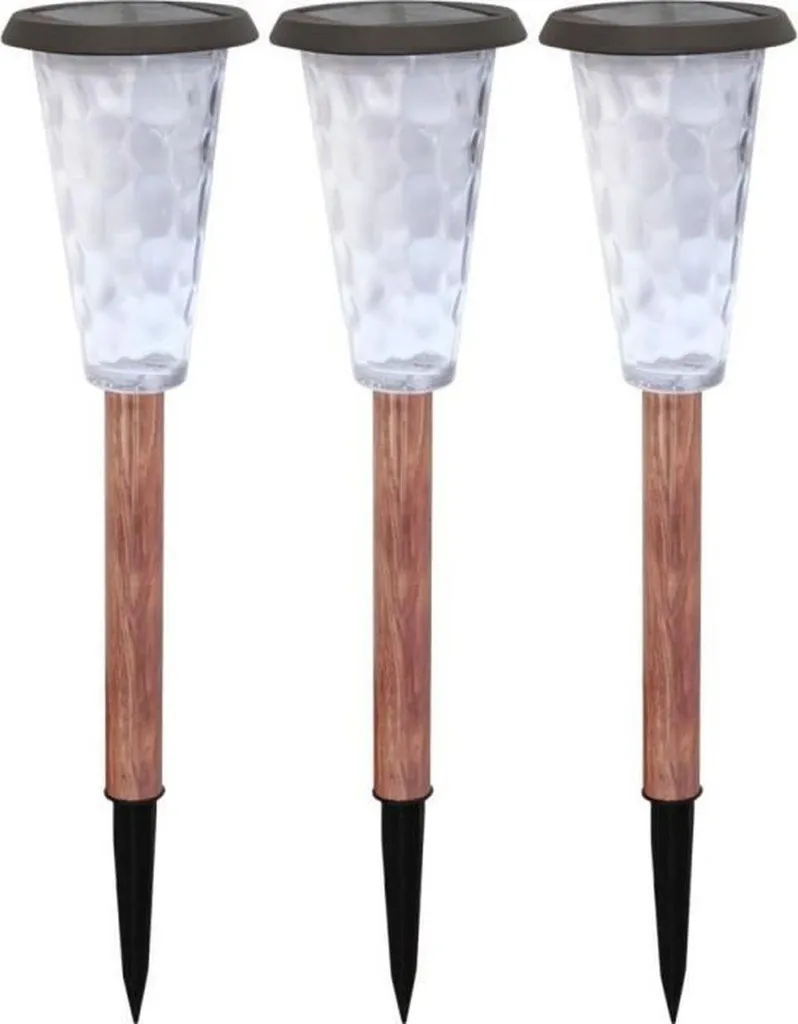Lampes solaires Canopo beige pour éclairer allées et chemins de jardin