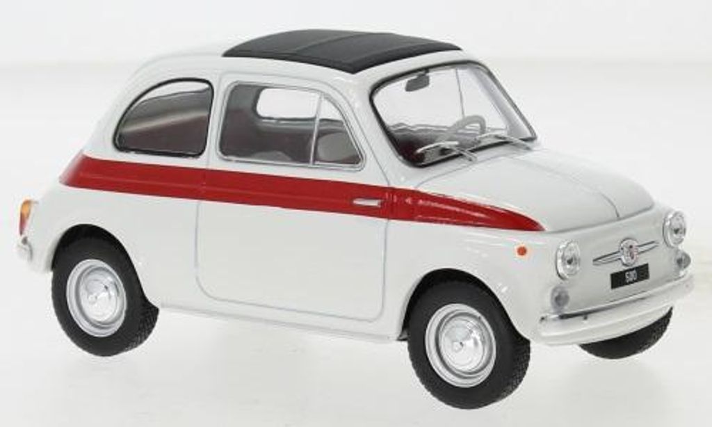 Fiat 500 (1960) Weiß/Rot Whitebox 1:24 Produktbild 