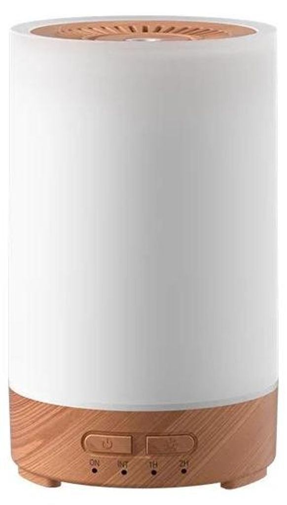 Aroma Diffuser & Luftbefeuchter - Ultraschall - 150 ml - Sehr Leise - Warmes Nachtlicht - USB 5V - Schlafzimmer & Büro - Holzoptik