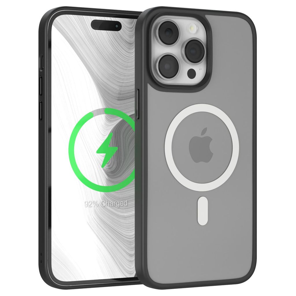 EAZY CASE - Outdoor Case mit MagSafe Funktion kompatibel mit Apple iPhone 14 Pro Max, induktives Laden, stoßfest, Silikonhülle mit Kameraschutz i...