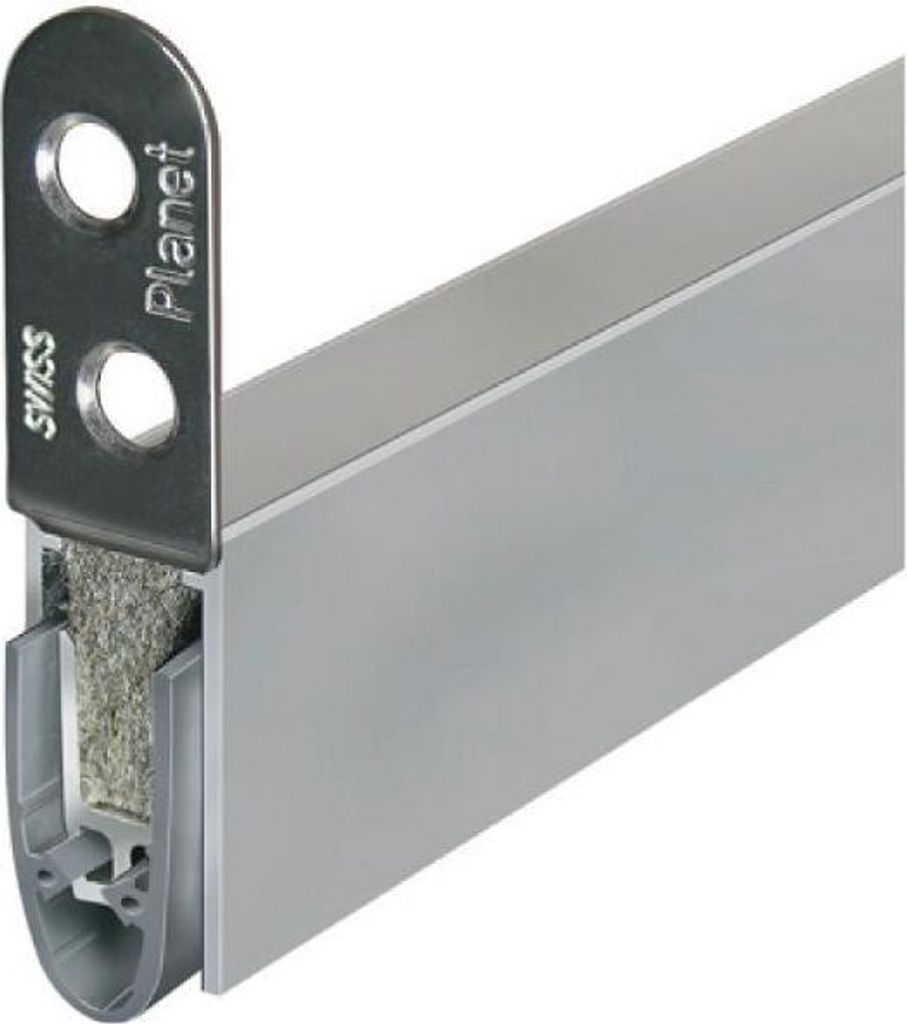 Planet Türbodendichtung KT-RD-FH, automatischer Türdichter für Drehtüren Länge 921mm Aluminium natur