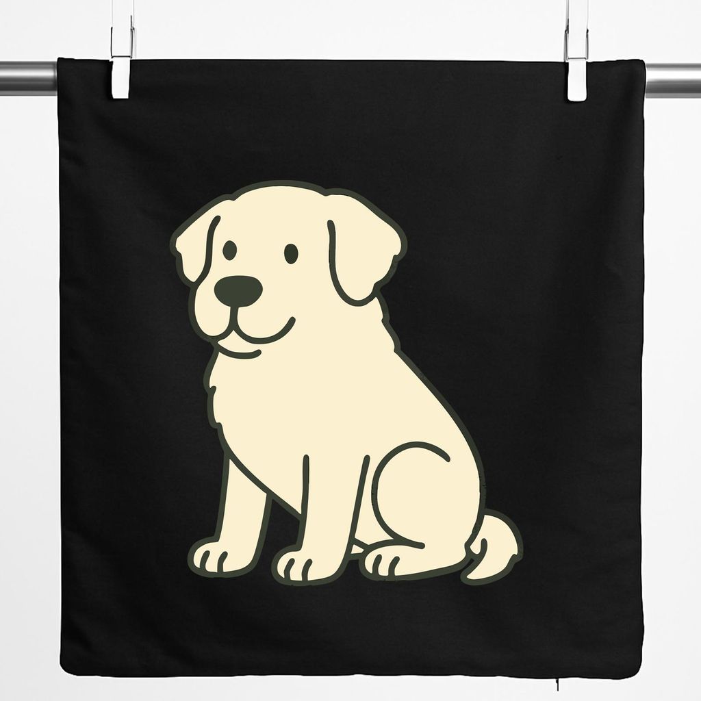 Huuraa Kissenbezug Kuvasz Comic Kuvi 40x40cm Black Baumwolle Dekokissenbezug Geschenkidee