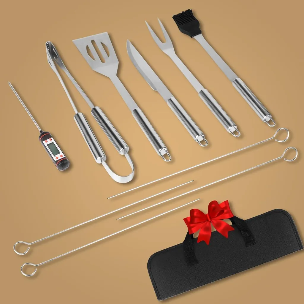 Kit d'outils BBQ en inox - Fini les brûlures et les ustensiles rouillés