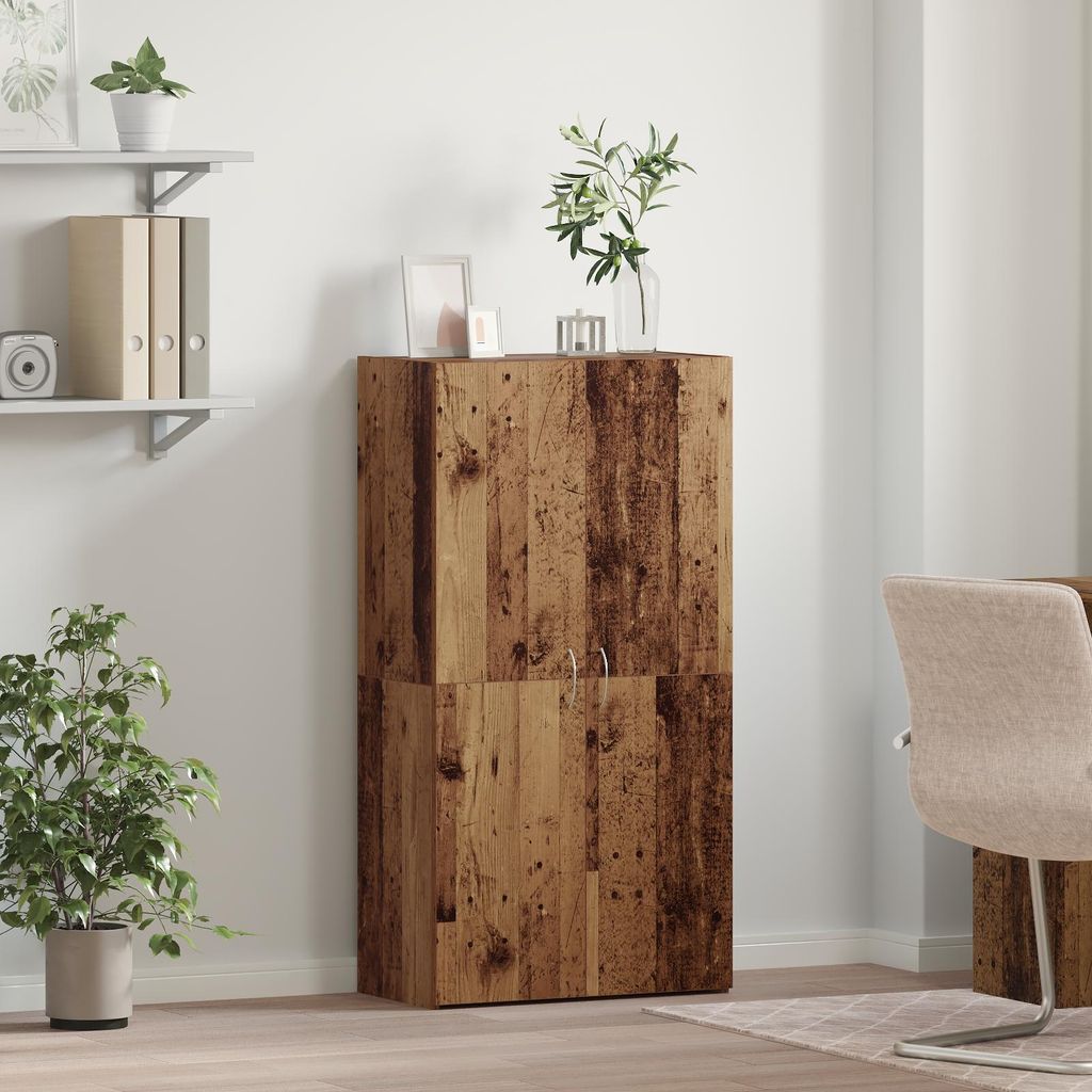 vidaXL Büroschrank Schwarz Eichen-Optik 60 x 32 x 115 cm Holzwerkstoff
